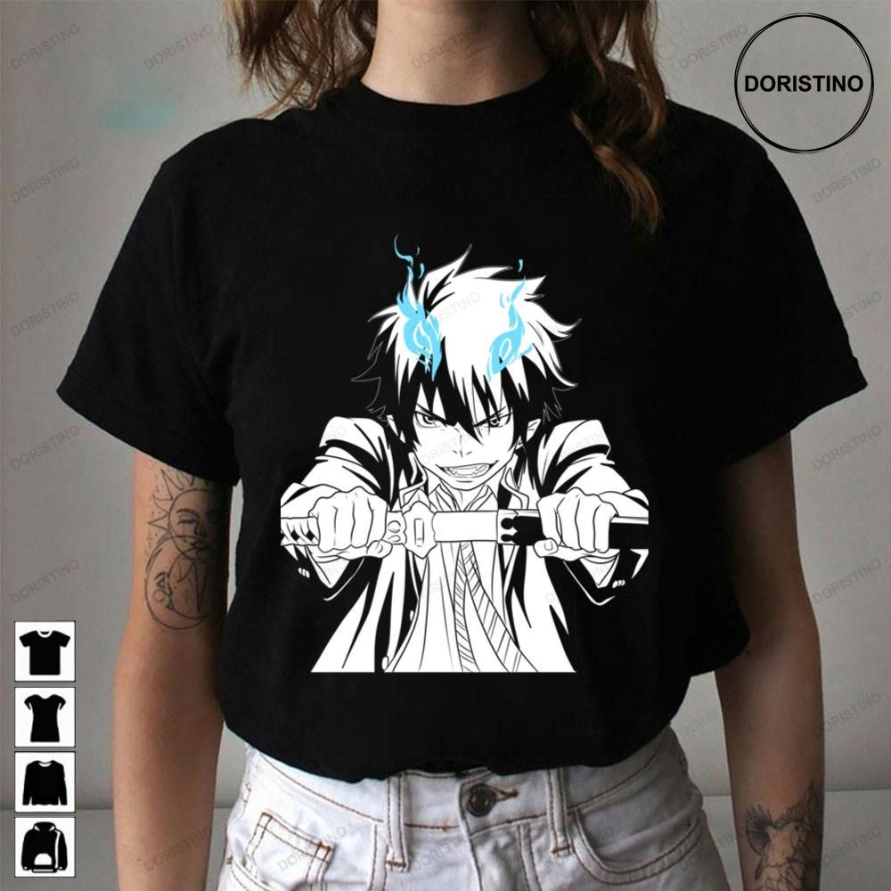 White And Black Art Ao No Exorcist Vintage Anime Trending Style